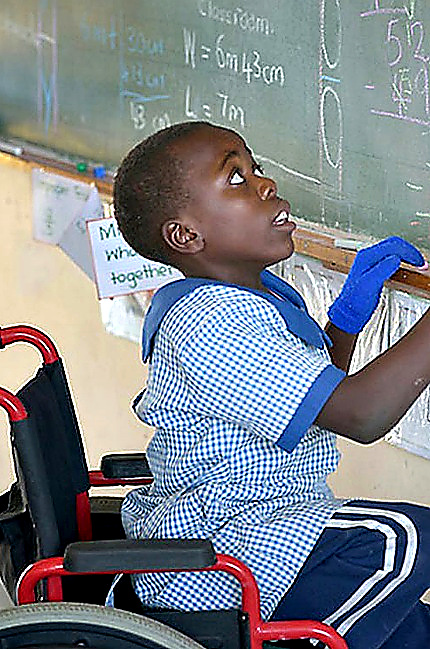 Child learning in a classroom